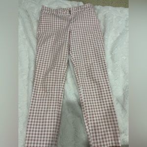 Pink and White Checkered Dress Pants